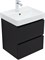 AQUANET Тумба под раковину подвесная Вега 2.0 50 черный AQUANET-337952