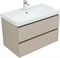 AQUANET Тумба под раковину подвесная Вега 2.0 80 бежевый AQUANET-337943