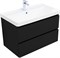 AQUANET Тумба под раковину подвесная Вега 2.0 80 черный AQUANET-337955