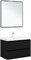 AQUANET Тумба под раковину подвесная Вега 2.0 80 черный AQUANET-337955
