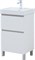 AQUANET Тумба под раковину напольная Вега 50 напольная, белый глянец AQUANET-344120