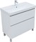 AQUANET Тумба под раковину напольная Вега 90 напольная, белый глянец AQUANET-344124