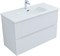 AQUANET Тумба под раковину подвесная Джейн 100 белый матовый AQUANET-313288