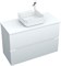 AQUANET Тумба под раковину подвесная Джейн 100 белый матовый AQUANET-313288