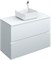 AQUANET Тумба под раковину подвесная Джейн 100 белый матовый AQUANET-313288
