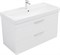 AQUANET Тумба под раковину подвесная Ирис New 100 белый глянец AQUANET-339280