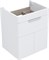 AQUANET Тумба под раковину подвесная Ирис new 50 белый глянец (1 ящик, 2 дверцы) AQUANET-310147