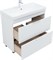 AQUANET Тумба под раковину напольная Ирис New 90 напольная, белый глянец AQUANET-336309