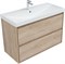 AQUANET Тумба под раковину подвесная Милан 100 дуб светлый AQUANET-336385