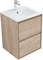 AQUANET Тумба под раковину подвесная Милан 50 дуб светлый AQUANET-336381