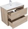 AQUANET Тумба под раковину подвесная Милан 80 дуб светлый AQUANET-336384