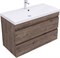 AQUANET Тумба под раковину подвесная Нота New 100 дуб веллингтон табак AQUANET-334194