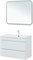 AQUANET Тумба под раковину подвесная Нота New 90 белый глянец AQUANET-335419