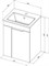 AQUANET Тумба под раковину подвесная Практика 50 маренго AQUANET-330452
