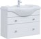 AQUANET Тумба под раковину подвесная Рондо 85 белый глянец AQUANET-304289