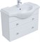 AQUANET Тумба под раковину подвесная Рондо 85 белый глянец AQUANET-304289