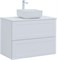AQUANET Тумба под раковину подвесная Терра 90 белый матовый AQUANET-313235