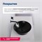 AQUANET Раковина накладная Smart-1-MB 42 черный матовый AQUANET-SMART-1-MB