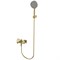 AQUAme Imola Смеситель для ванны, с душевым набором, ?120 мм, 3 режима, Brushed gold AQM6712BG - фото 311578