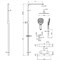 AQUAme Душевая система с термостатом, ?226/120мм, 1/3 режим, верхний душ - сталь, Cool Touch,  Хром AQM8007CR