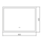 AQUAme 800х600 Зеркало с подсветкой и подогревом AQM9104