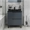 SANTA Тумба для раковины "Альтаир 70" 2 ящика напольная (ум. Астория 70), графит матовый SANTA 700501