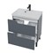 SANTA Тумба для раковины "Антарес 70" 2 ящика напольная (ум. Астория 70), графит матовый SANTA 700520