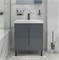 SANTA Тумба для раковины "Юпитер 70" 2 ящика напольная (ум. Астория 70), графит матовый SANTA 700543