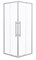 ESBANO Flex Душевое ограждение квадратное размер 90x90 см двери раздвижные, профиль - хром / стекло - прозрачное ESOGF90KVC