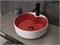 GID Раковина N9013LS 52237 накладная красная матовая / белый графит 40x40x13 GID-52237 - фото 317593