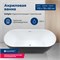 AQUANET Delight Ванна акриловая овальная отдельностоящая / пристенная размер 170x80 см, цвет белый / черный AQUANET-289723 - фото 318310