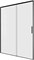 AQUANET Pleasure Evo Душевая дверь раздвижная ширина 140 см профиль - черный / стекло - прозрачное AQUANET-AE65-N140-BT