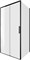 AQUANET Pleasure Evo Душевой уголок прямоугольный двери раздвижные размер 100x90 см профиль - черный / стекло - прозрачное AQUANET-AE65-100x90-BT