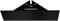 AQUANET Полка Магнум 28x28 черная матовая, угловая AQUANET-302225 - фото 321505