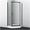 WASSERKRAFT Wiese 84P Душевой уголок пятиугольный размер 90x90 см двери распашные профиль - черный / стекло - прозрачное WASSERKRAFT 84P11