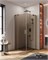 CEZARES Slider Душевой уголок квадратный размер 80x80 см, профиль - оружейная сталь / стекло - бронза, двери Распашная SLIDER-A-2-80/90-BR-GM
