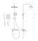 BELBAGNO Ardente Комплект для ванной - душевая стойка с изливом и смеситель для раковины, хром ARDENTE-VSCM/LVM-CRM
