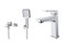 BELBAGNO Ardente Комплект смесителей для ванной - смеситель для ванны и смеситель для раковины, хром ARDENTE-VASM/LVM-CRM