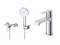 BELBAGNO Aurora Комплект смесителей для ванной - смеситель для душа и смеситель для раковины, хром AURORA-ESDM/LVM-CRM