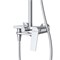 CEZARES Comfort Комплект для ванной - душевая стойка с изливом и смеситель для раковины, хром COMFORT-CVD/LS-01