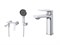 CEZARES Comfort Комплект смесителей для ванной - смеситель для ванны и смеситель для раковины, хром COMFORT-VD/LS-01