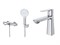 CEZARES Lux Комплект смесителей для ванной - смеситель для ванны и смеситель для раковины, хром LUX-VD/LS-01