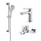 AQUATEK Lugano Душевой комплект наружнего монтажа SET 3 в 1 (AQ1710CR +AQ1740CR +AQ2022CR ), хром AQ1730CR - фото 330989
