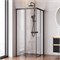 AM.PM X-Joy Душевое ограждение квадратное, раздвижные двери 90x90 черный мат.,стекло прозрачн W94G-403-9090-BT1K