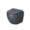GROSSMAN Унитаз подвесной Color GR-4455GMS (495х365х375) безободковый,серый матовый с тонкой крышкой,микролифт GR-4455GMS - фото 335259