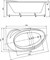 AZARIO Ванна акриловая PAOLINA асимметричная 170*97 см, левосторонняя (AV.0072170) AV.0072170