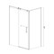 AZARIO Душевое ограждение  VANCOUVER 800х1200х2000 L, без поддона, прозрачное стекло 8 мм, цвет профиля серебро (AZ-NKF1131 L 800), двери раздвижные AZ-NKF1131 L 800