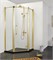 AZARIO Душевое ограждение  ONTARIO 1000х1000х2000 без поддона, прозрачное стекло 8 мм, цвет профиля золото (AZ-NBB3231 1000 GOLD), двери распашные AZ-NBB3231 1000 GOLD