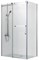AZARIO Душевое ограждение  VANCOUVER 1000х1200х2000 L, без поддона, прозрачное стекло 8 мм, цвет профиля серебро (AZ-NKF1131L 1000), двери раздвижные AZ-NKF1131L 1000
