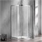 AZARIO Душевое ограждение  MILTON 900х900х2000, БЕЗ ПОДДОНА, полукруглое, прозрачное стекло 6 мм, цвет профиля серебро (AZ-ND2142 900), двери раздвижные AZ-ND2142 900